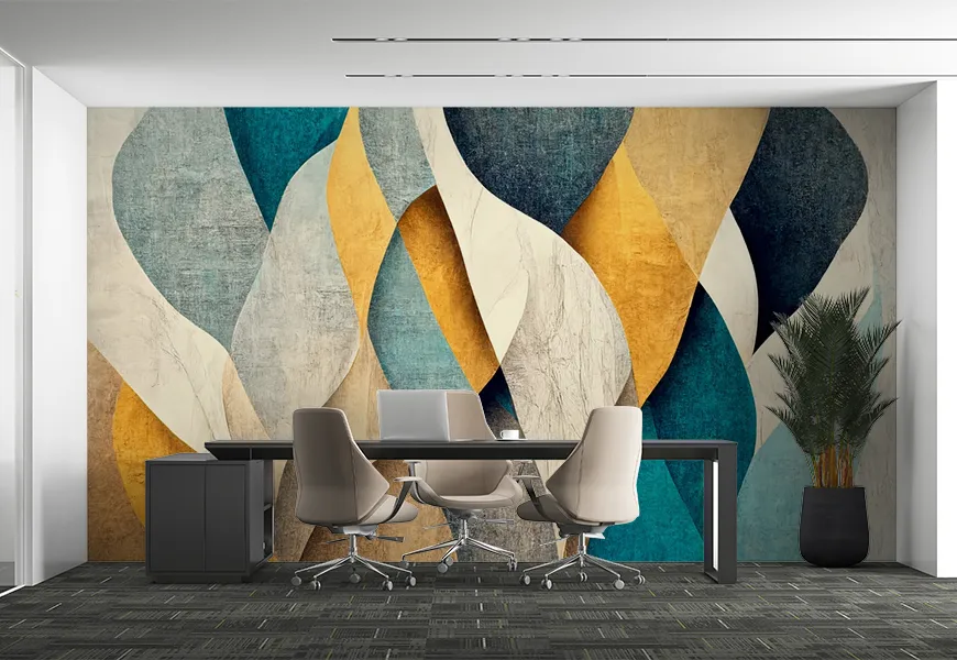 کاغذ دیواری مدرن شرکت طرح رنگارنگ